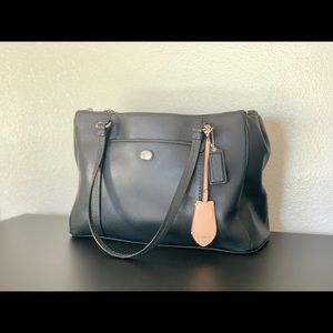 Sleek Black Coach Handbag